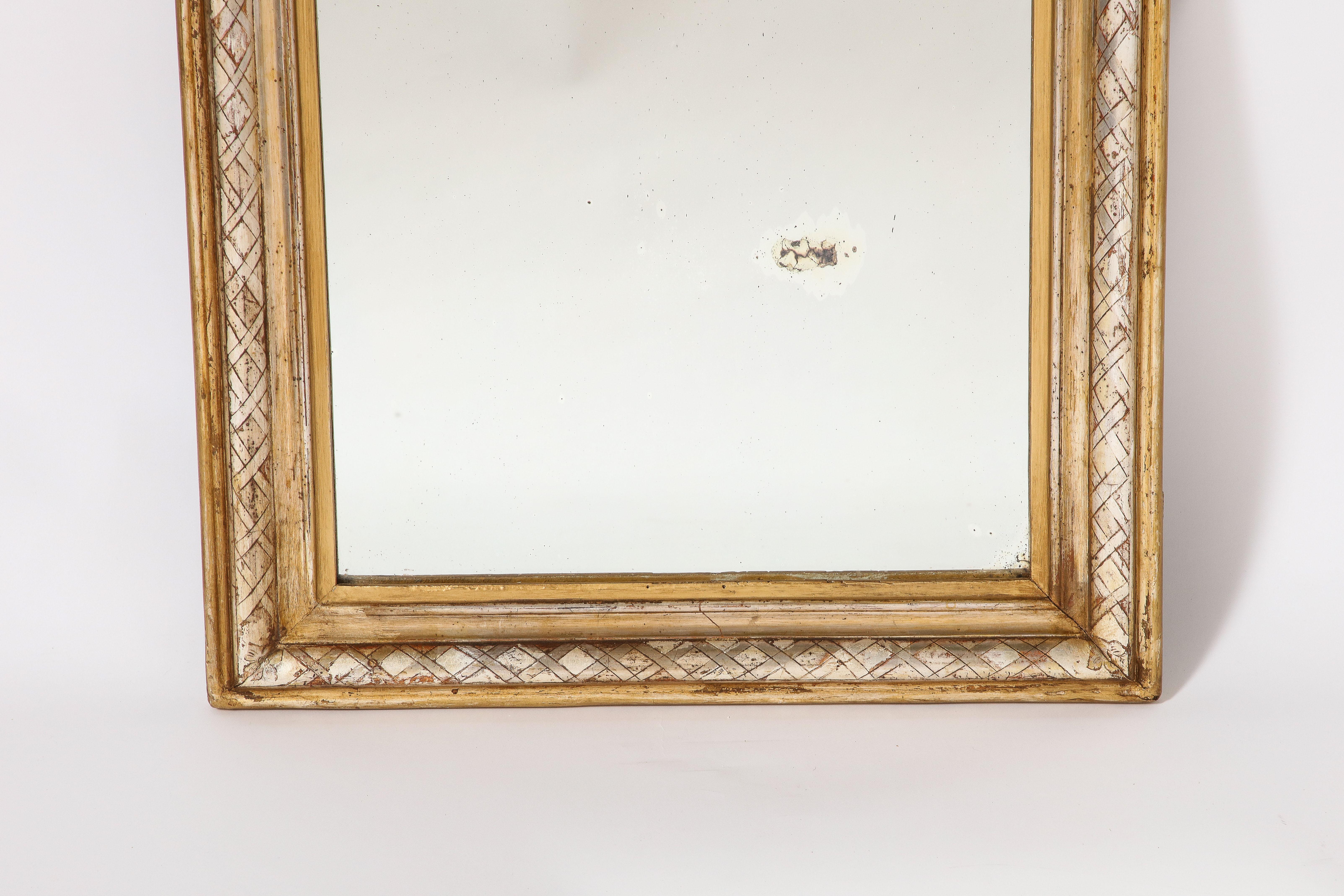 French 19th Century Gilded and Carved Wall Mirror, France, circa 1850 For Sale 9