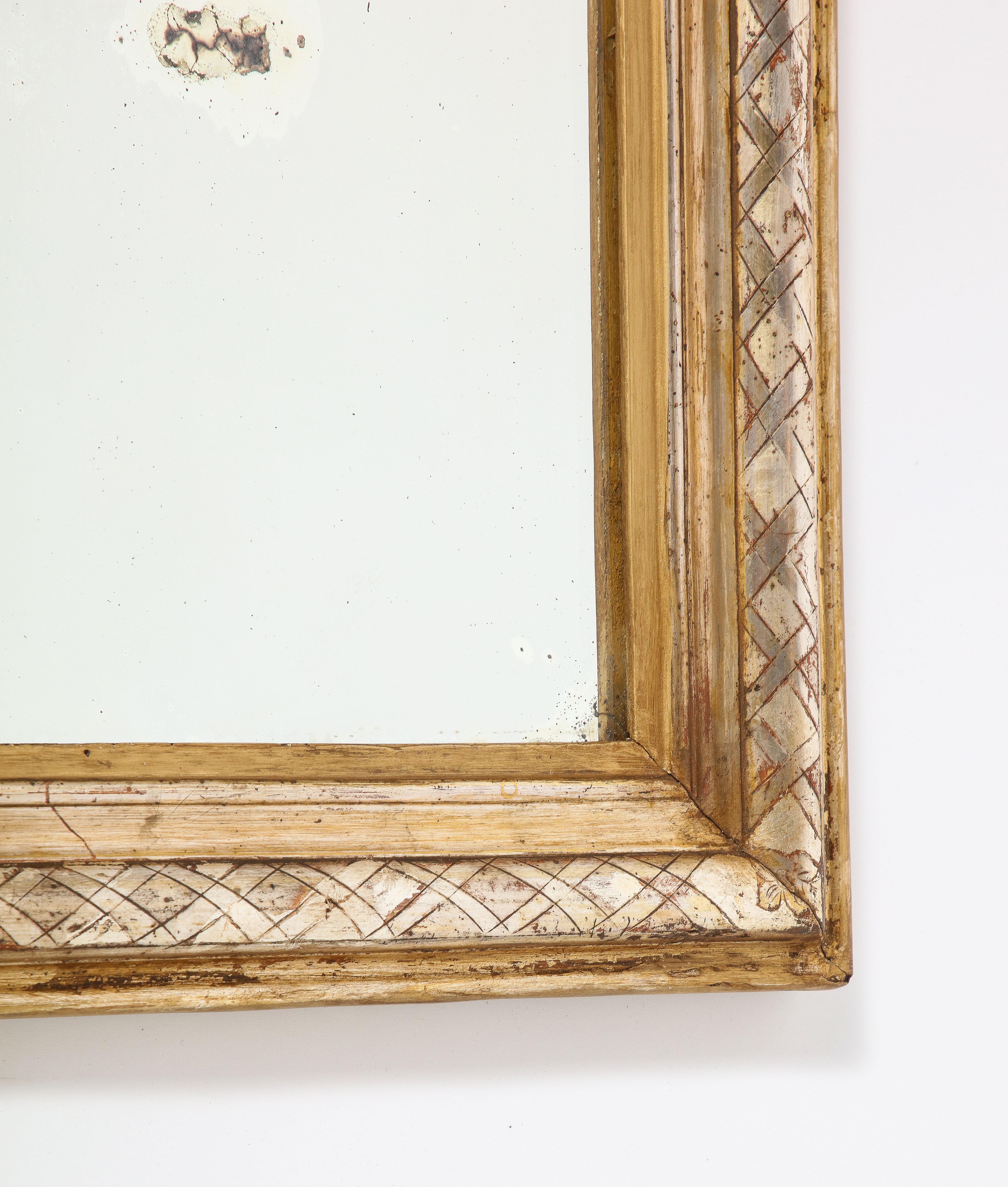 French 19th Century Gilded and Carved Wall Mirror, France, circa 1850 For Sale 4