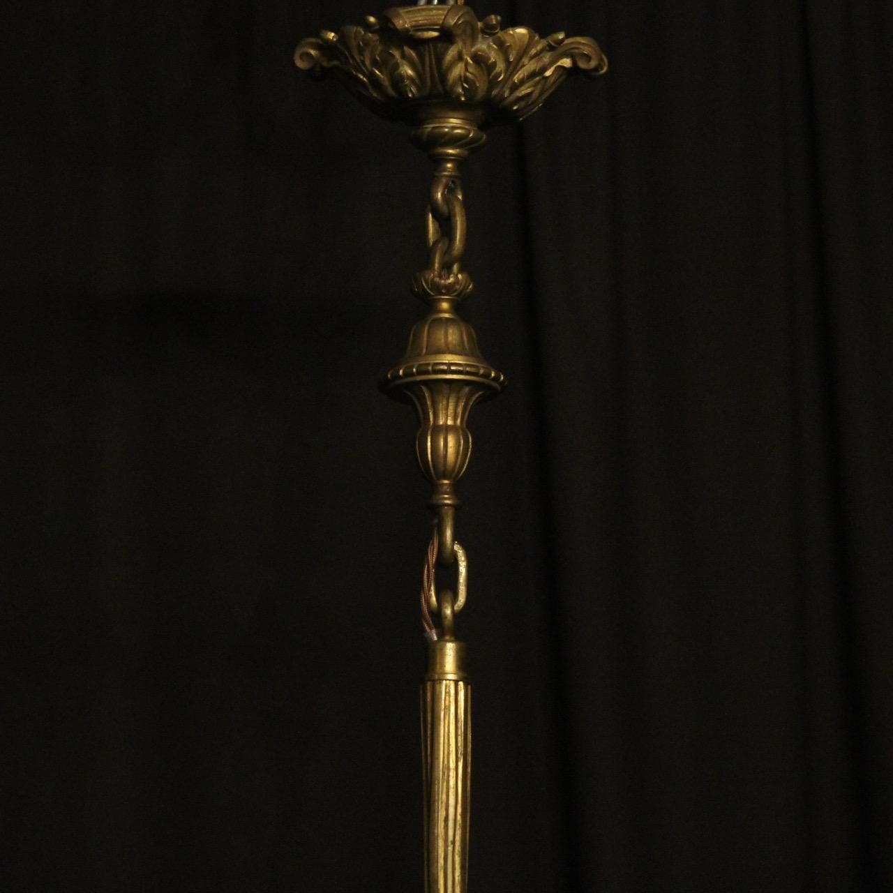 French 19th Century Gilded Bronze 6-Light Antique Chandelier 5