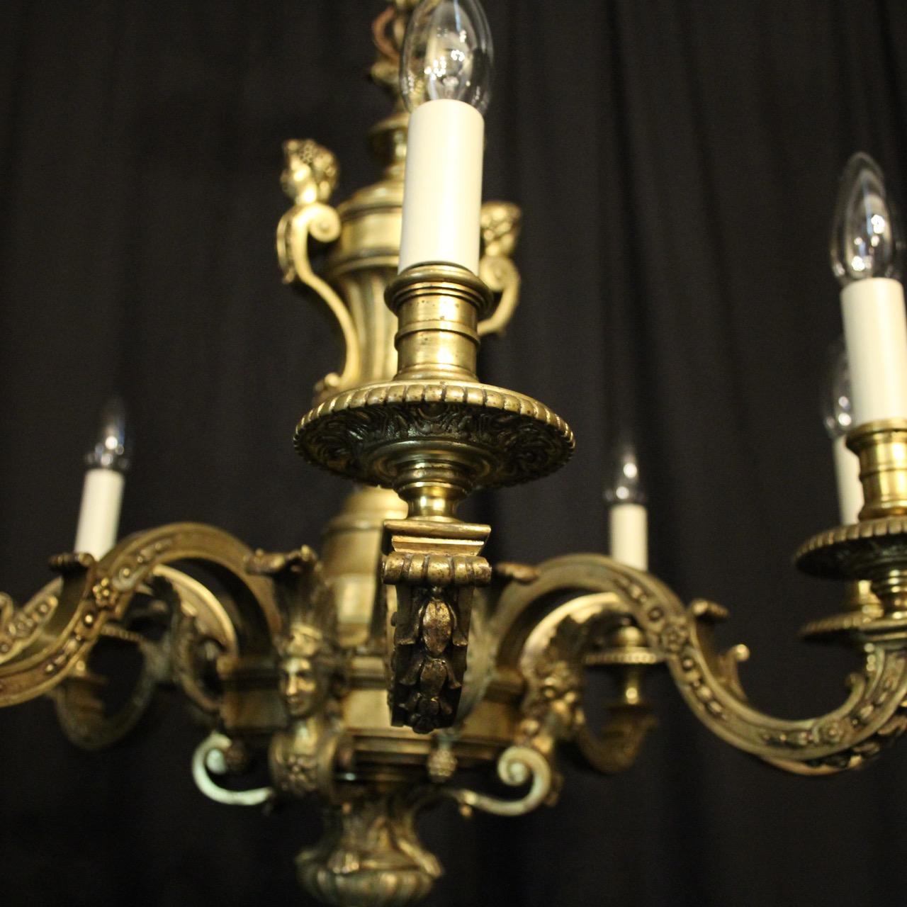 French 19th Century Gilded Bronze 8-Light Antique Chandelier 5