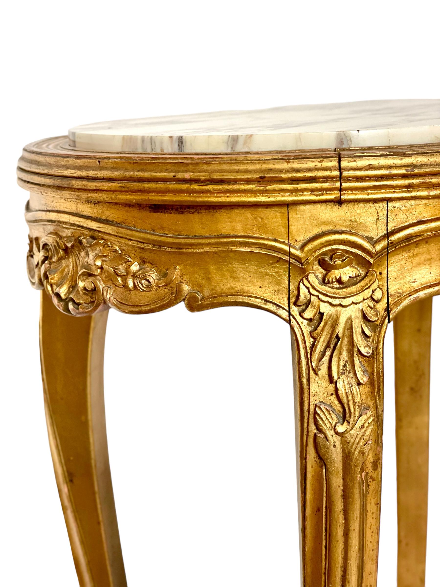 19. Jahrhundert Louis XV Giltwood Tisch  im Angebot 4