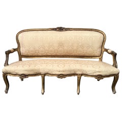 French 19th Century Gilded Napoleon III Sofa Or Settee Bench