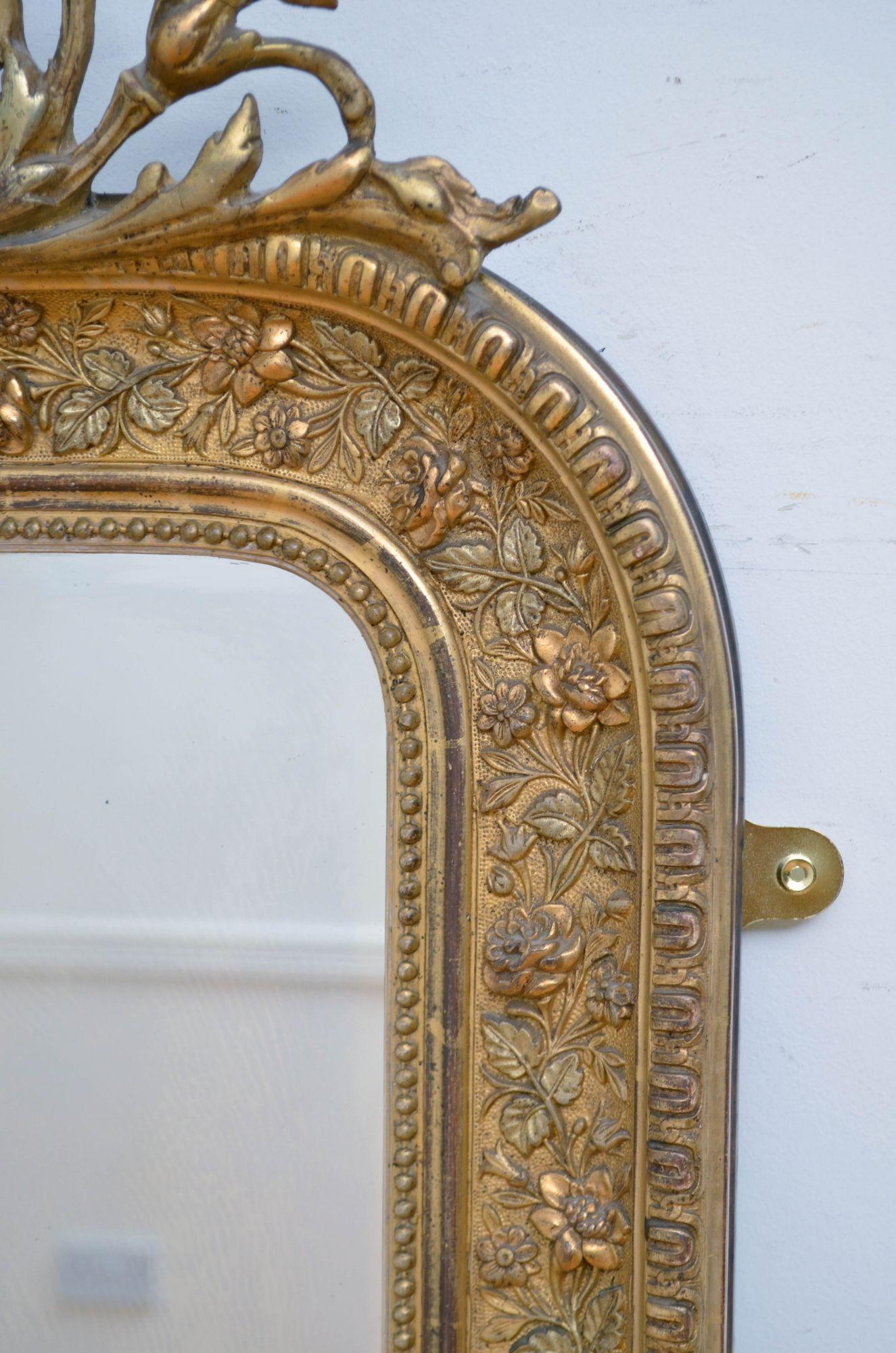 Specchio francese del XIX secolo dorato H161cm in vendita 5