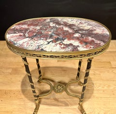 French 19th Century Gilt And Patinated Bronze Side Table