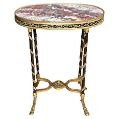 French 19th Century Gilt And Patinated Bronze Side Table