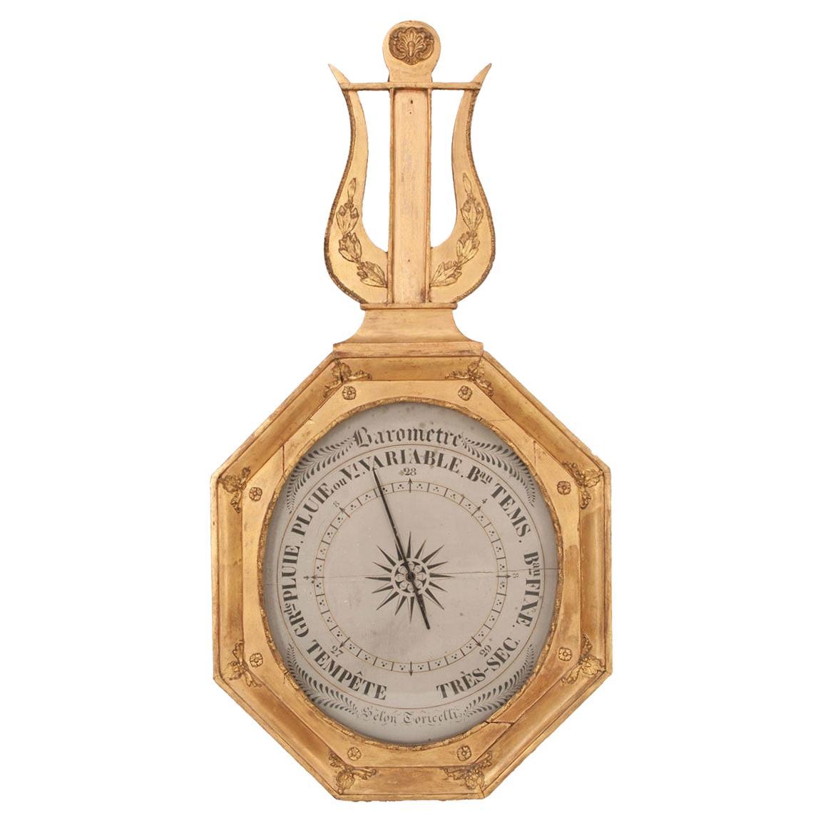 French 19th Century Gilt Barometer