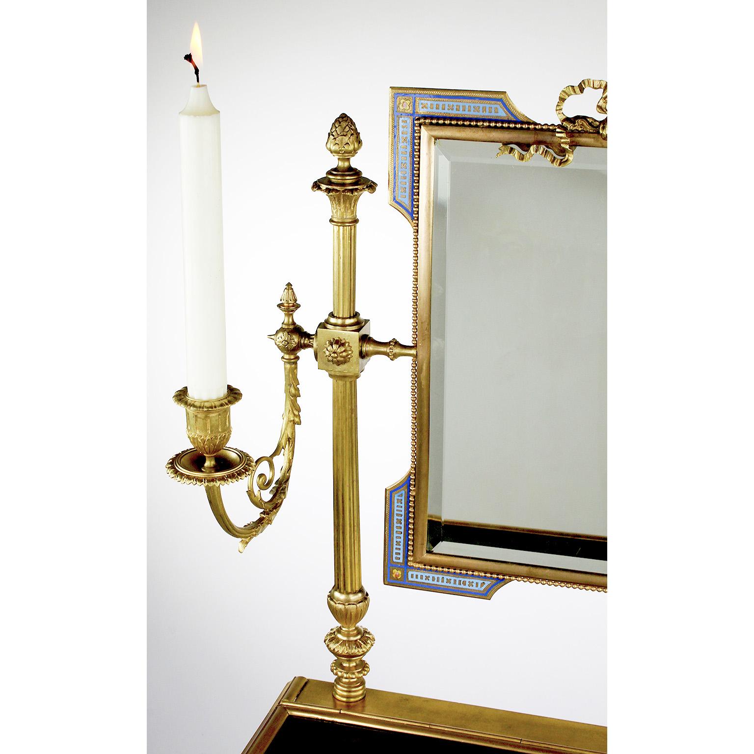 French 19th Century Gilt-Bronze and Pietra Dura Vanity Stand, Attr. Tahan, Paris For Sale 6