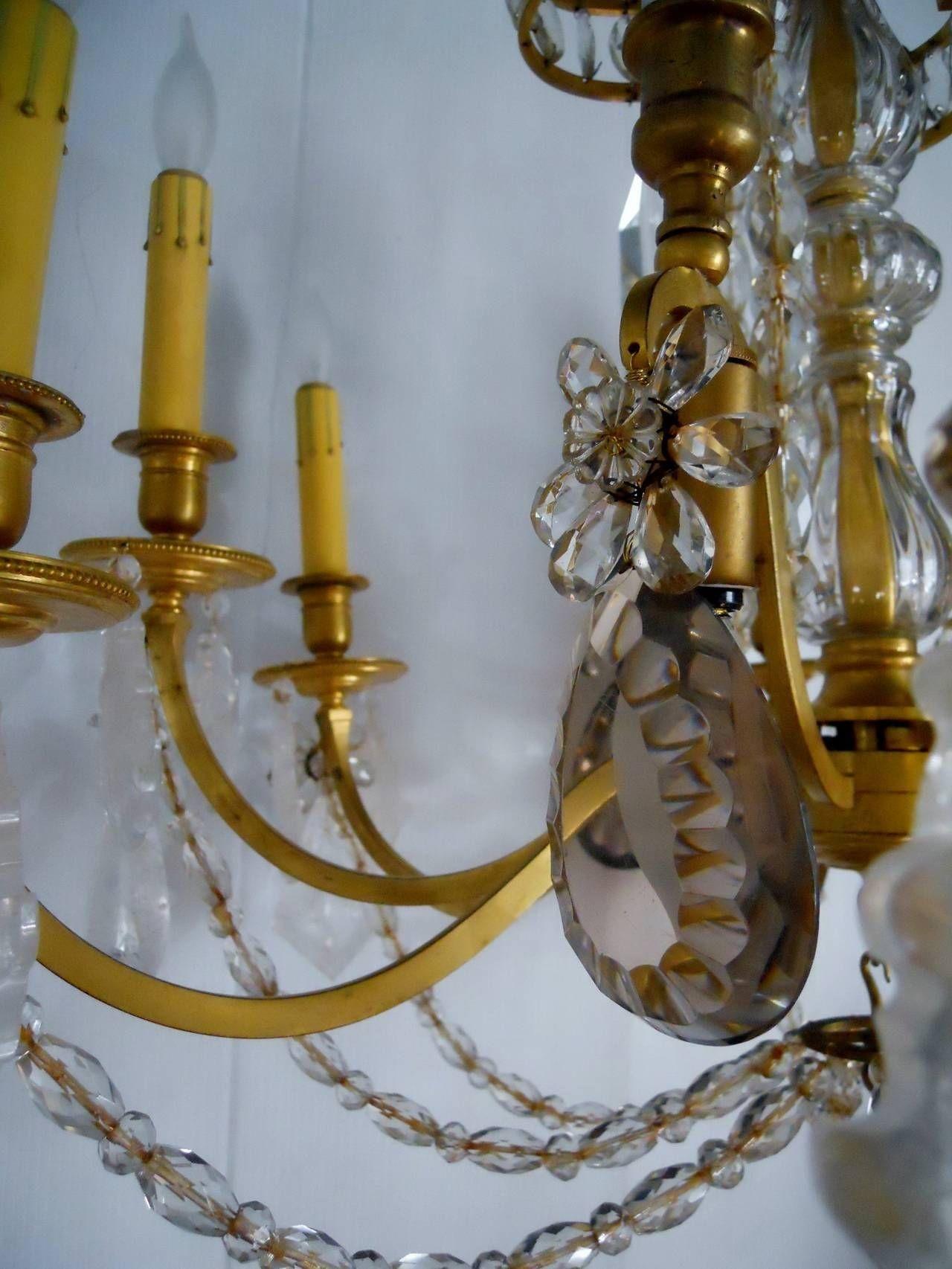 French 19th Century Gilt Bronze Chandelier In Good Condition For Sale In Los Angeles, CA