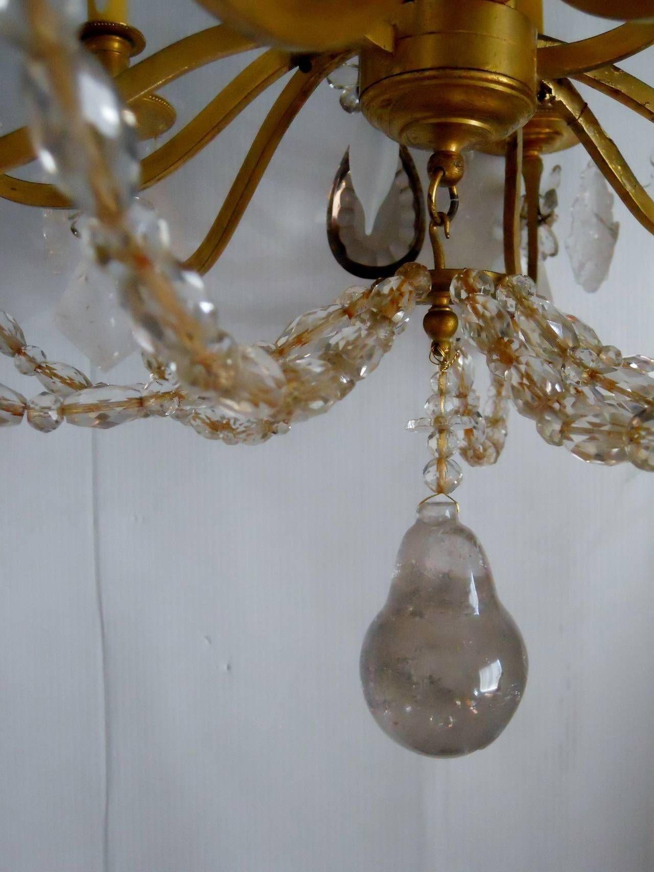 French 19th Century Gilt Bronze Chandelier For Sale 2