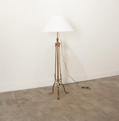 Französische Stehlampe aus vergoldeter Bronze des 19.