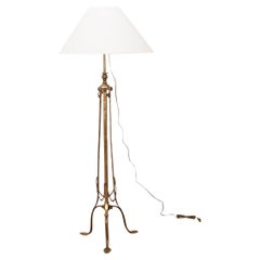 Antique French 19th Century Gilt Bronze Floor Lamp