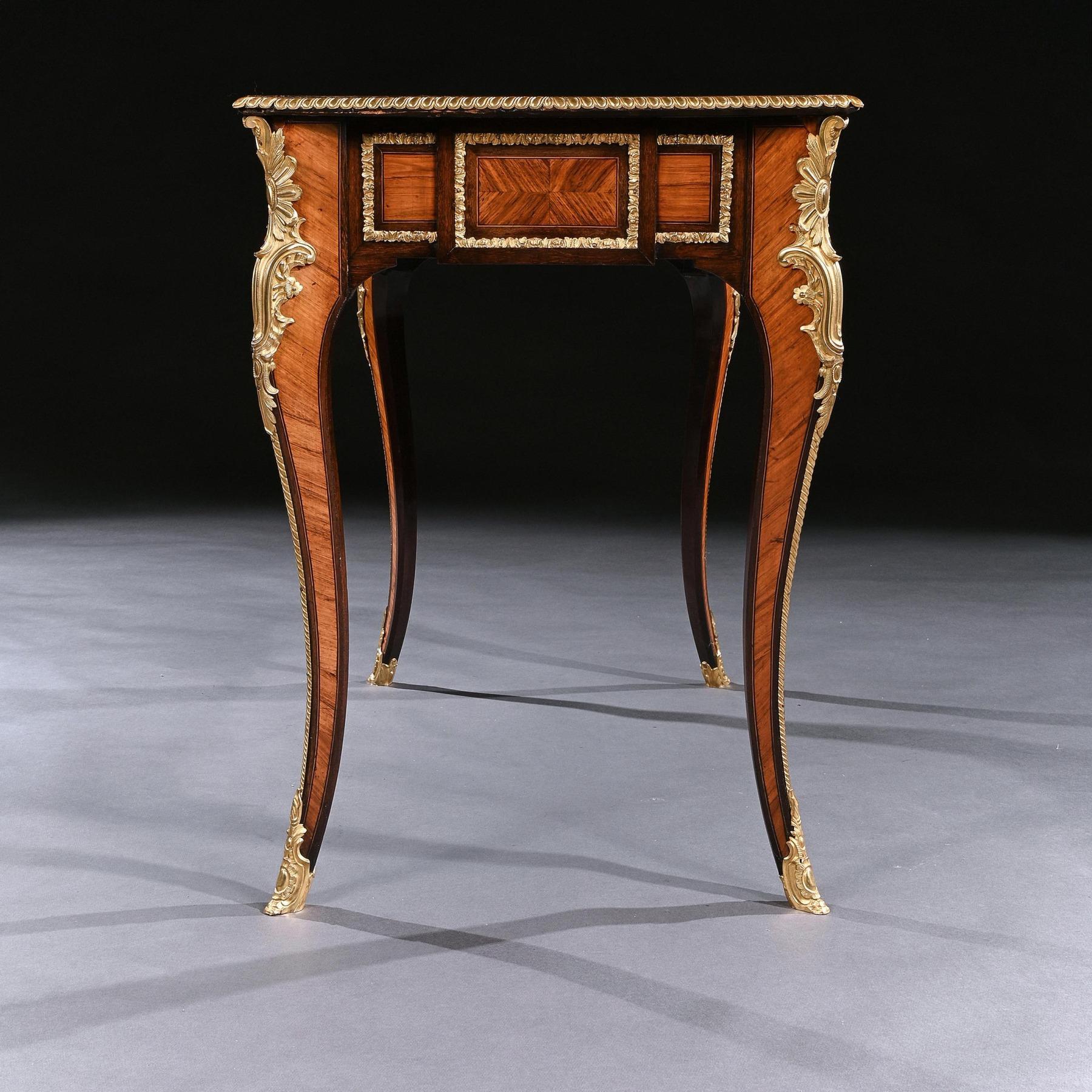 French 19th Century Gilt-Bronze Mounted Writing Table of Fine Quality For Sale 2