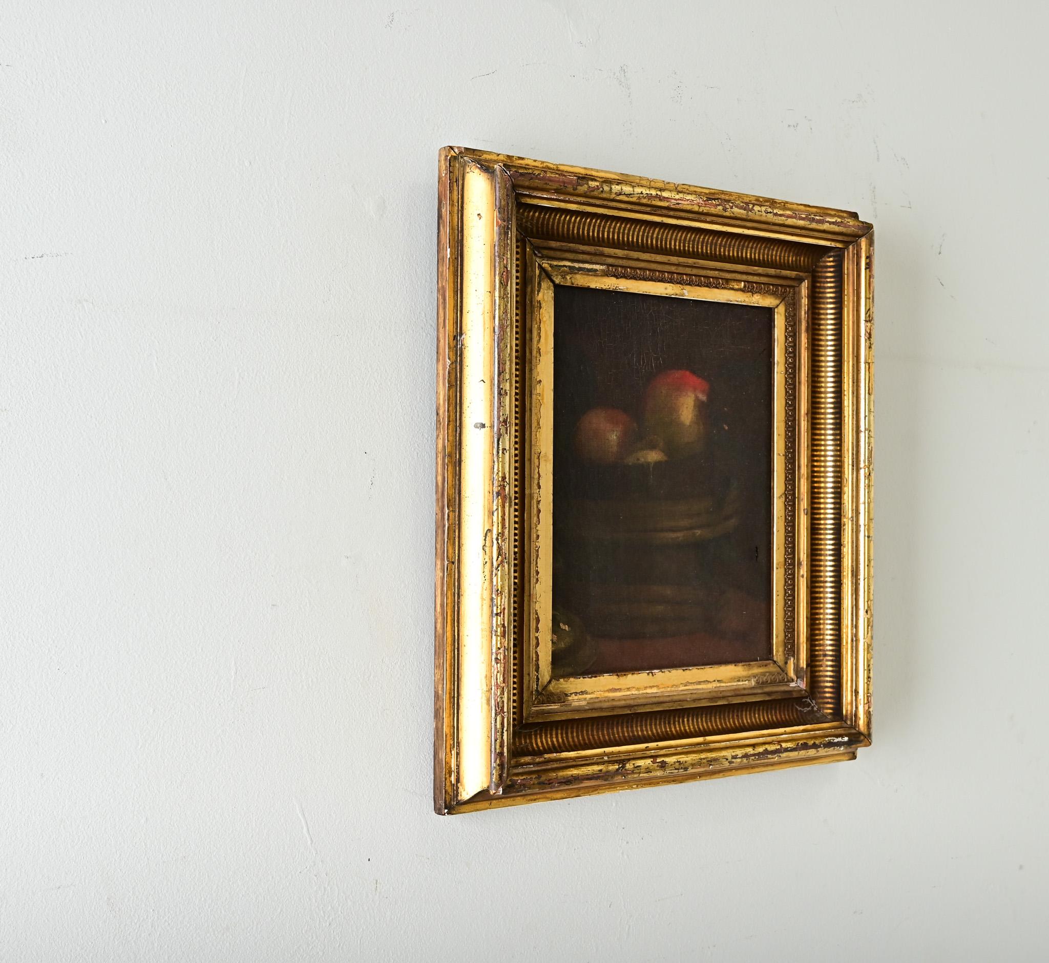 Canvas French 19th Century Gilt Frame with Still Life