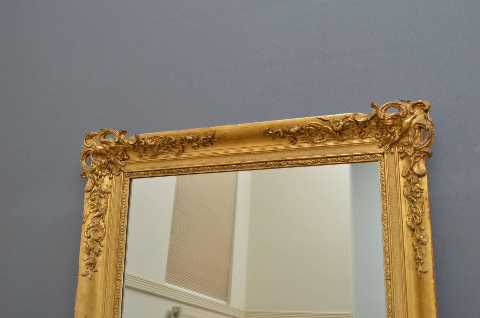 French 19th Century Gilt Mirror 1