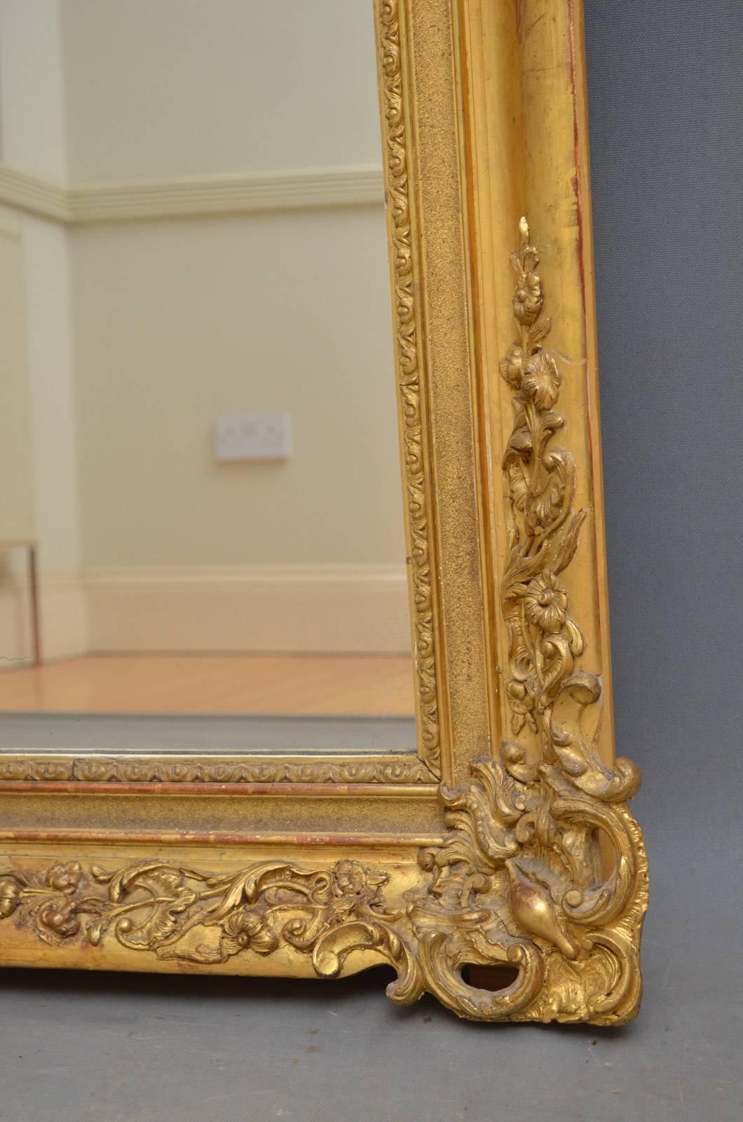 French 19th Century Gilt Mirror 2