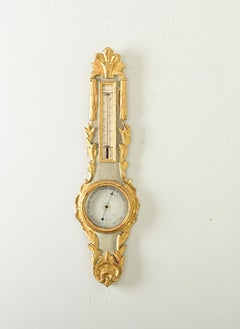 French 19th Century Gilt & Painted Barometer