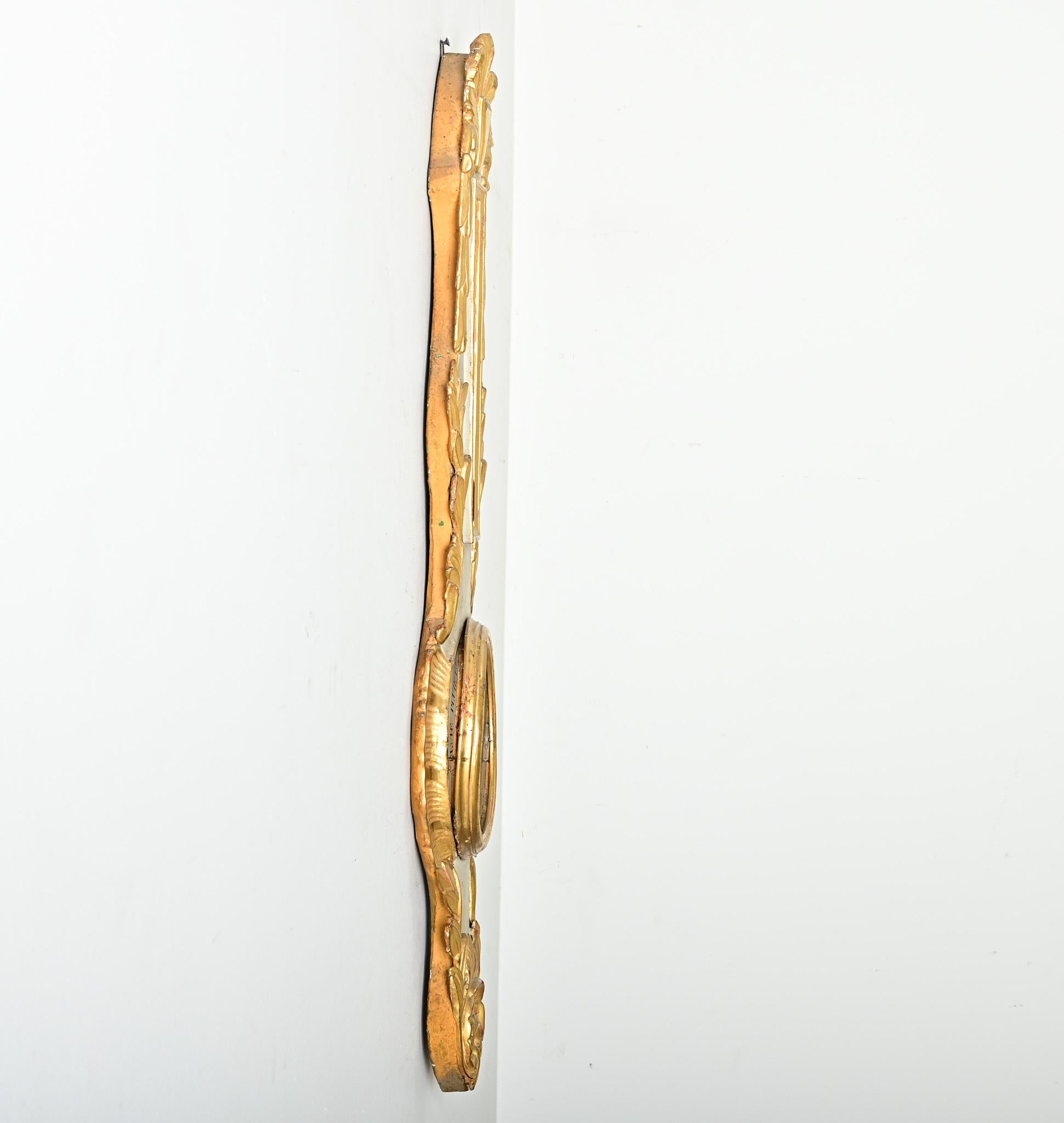 French 19th Century Gilt & Painted Barometer For Sale 2