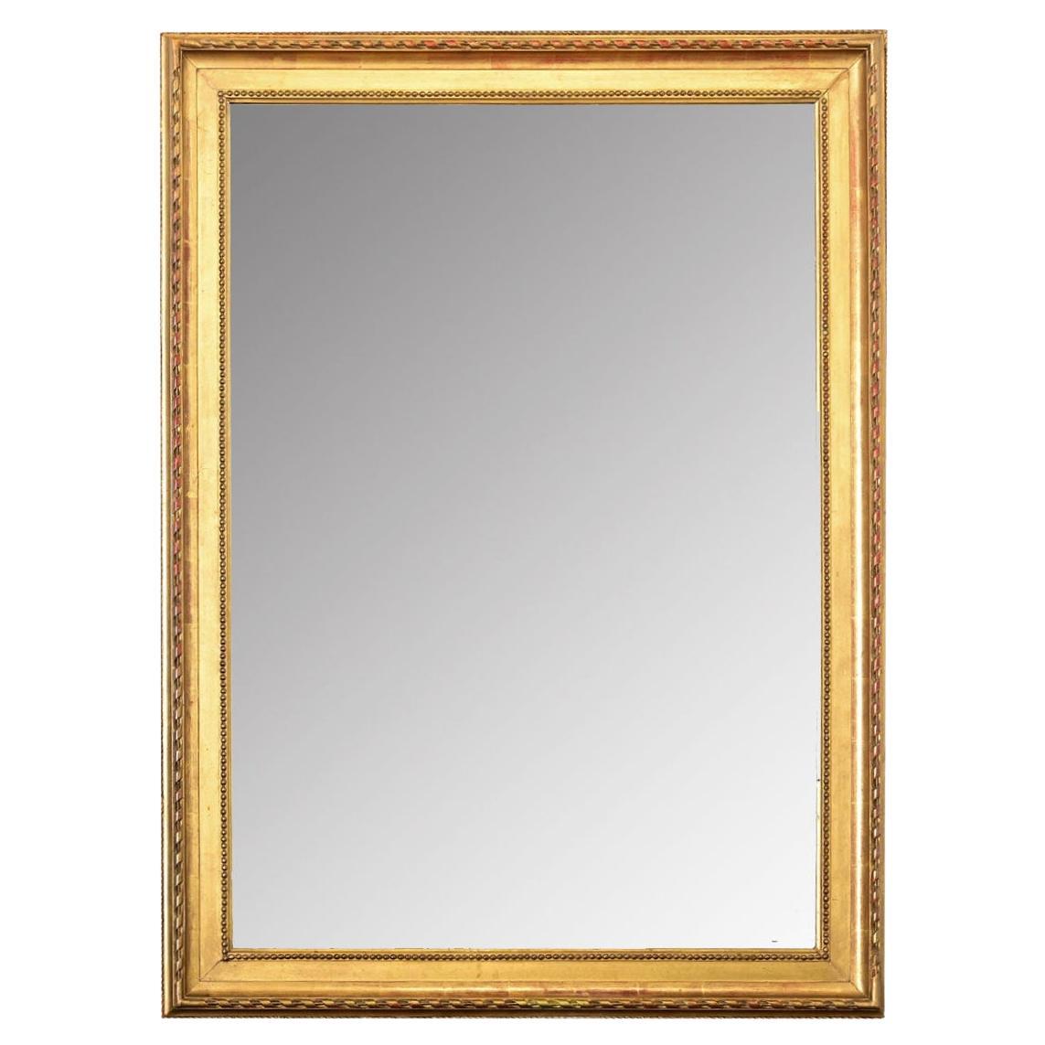 Miroir doré et peint français du 19e siècle en vente