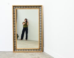 French 19th Century Gilt & Painted Symmetrical Mirror