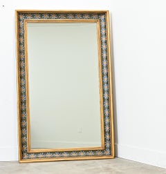 French 19th Century Gilt & Painted Symmetrical Mirror