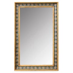 French 19th Century Gilt & Painted Symmetrical Mirror