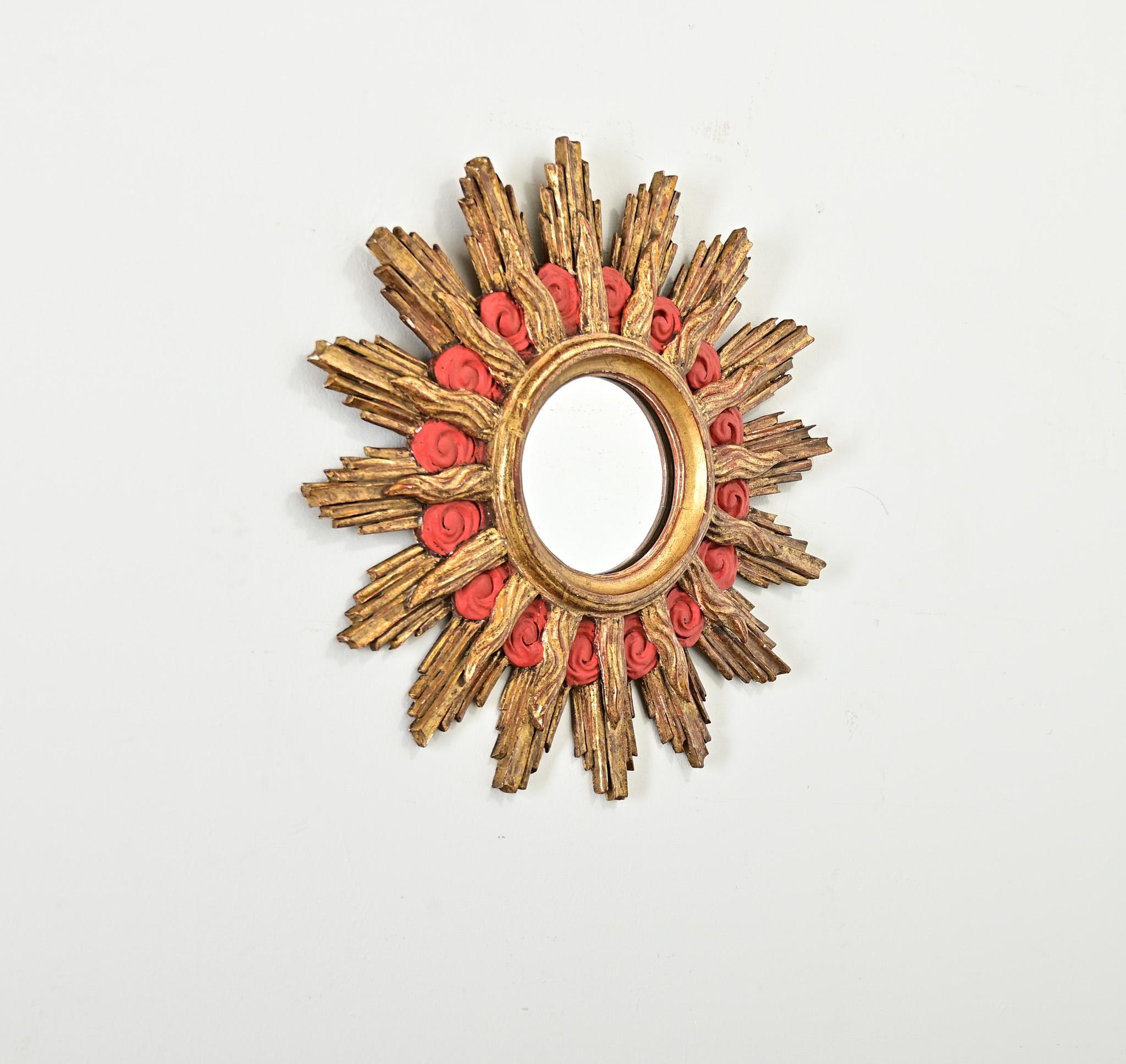 French 19th Century Gilt Starburst Mirror For Sale 3