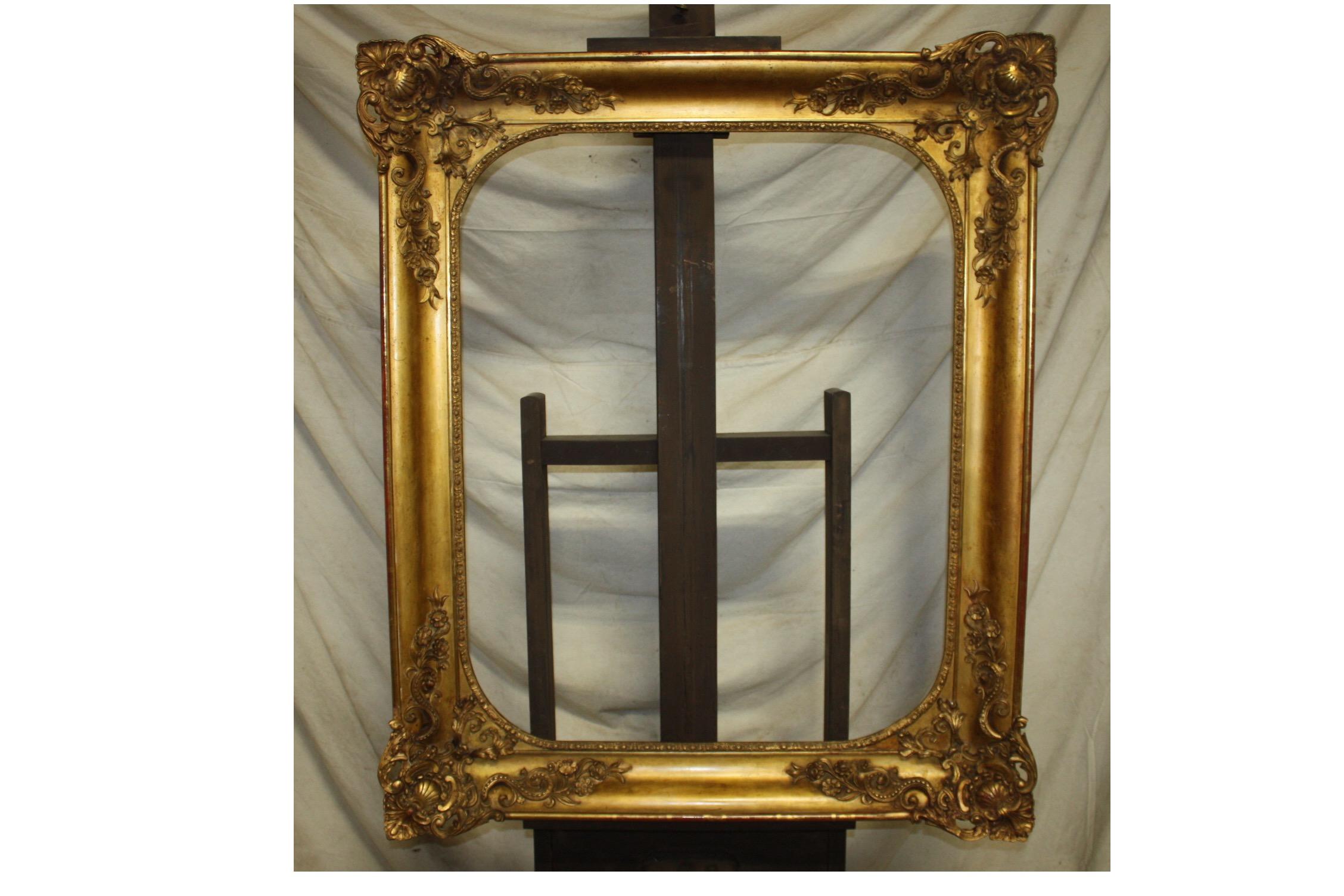 French 19th century giltwood frame.