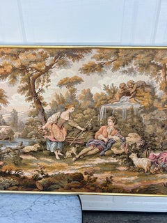 French 19th Century Gilt Wood Framed Tapestry