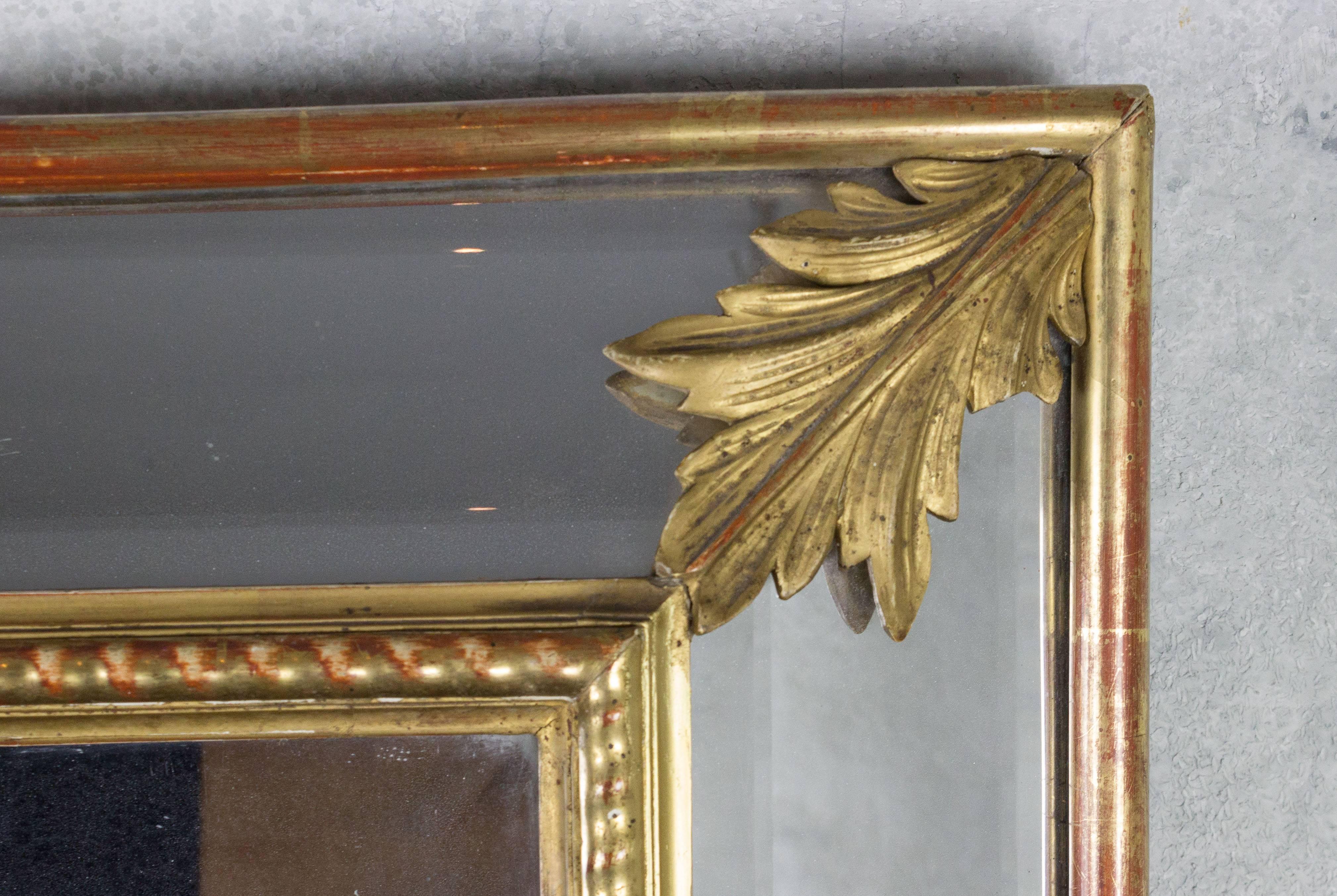 French 19th Century Giltwood Beveled Mirror 2