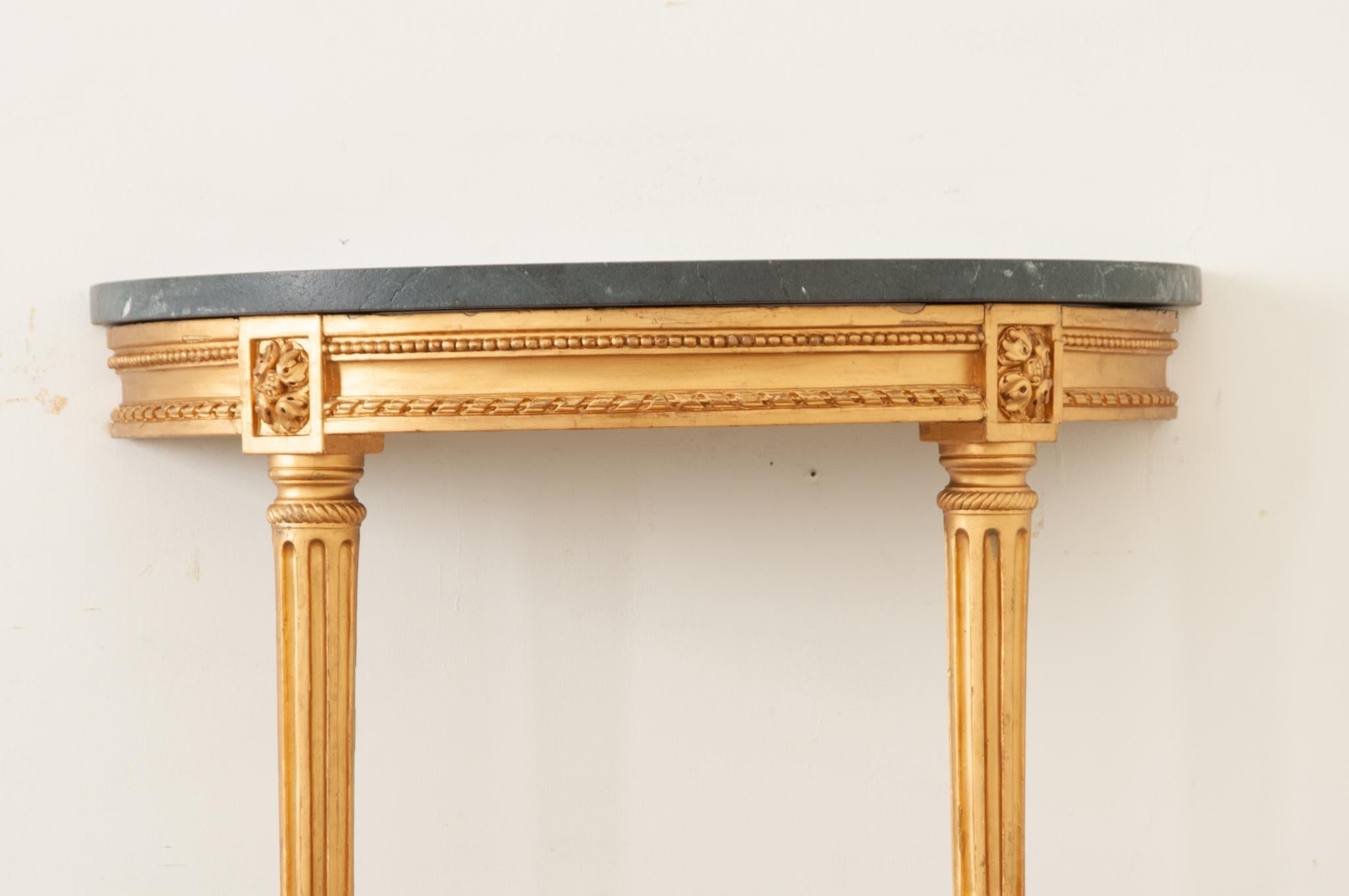 Console à console en bois doré du XIXe siècle en vente 1