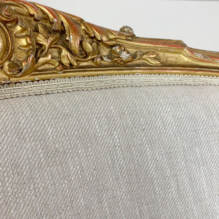French 19th Century Giltwood Louis XV Fauteuil Marquise Chair For Sale ...
