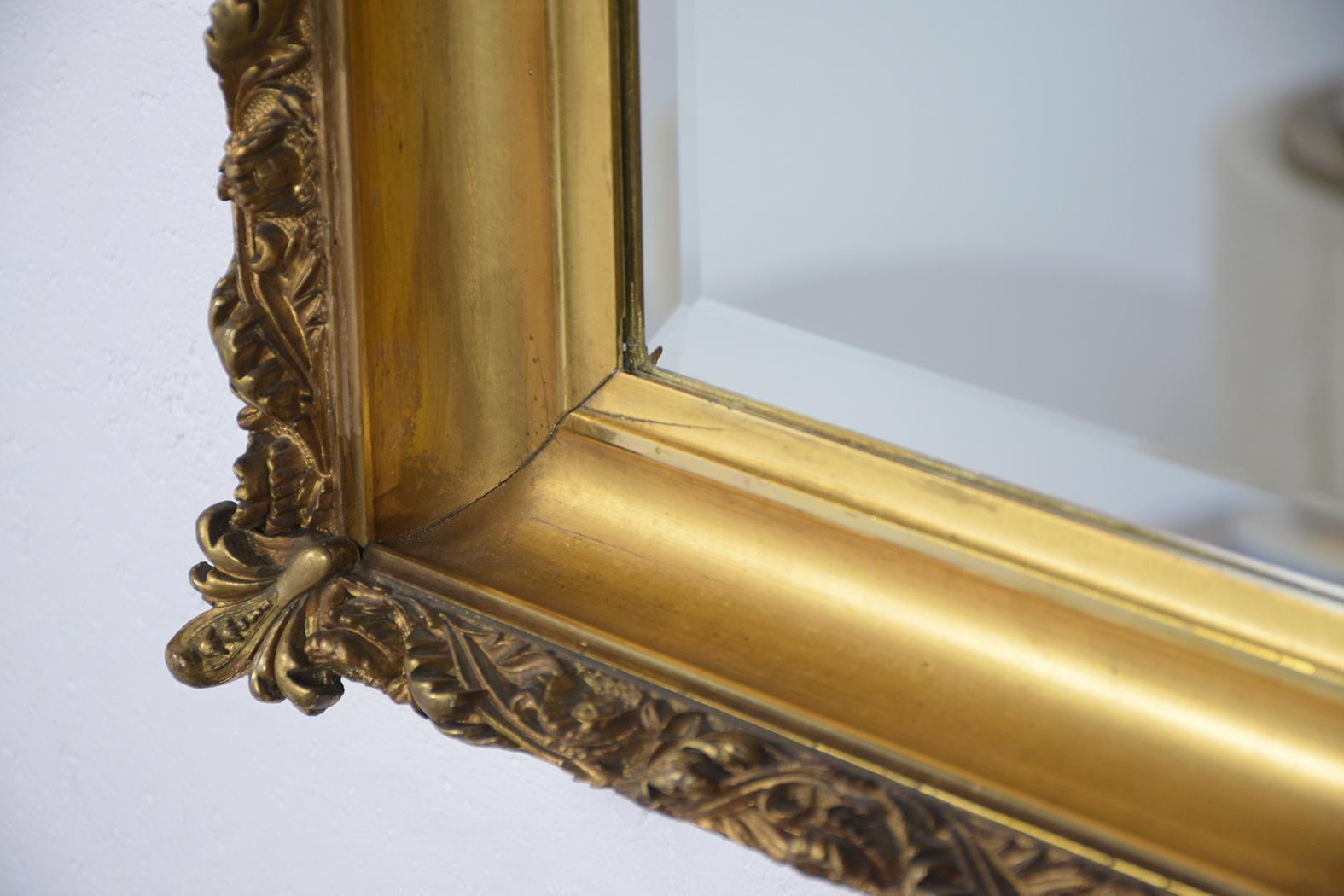 19th Century Napoleon III Gilt Mirror In Good Condition In Los Angeles, CA