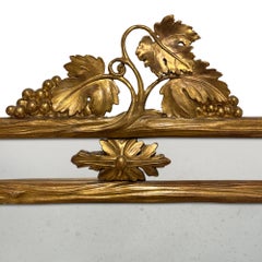 French 19th Century Giltwood Mirror With Vines and Grapes