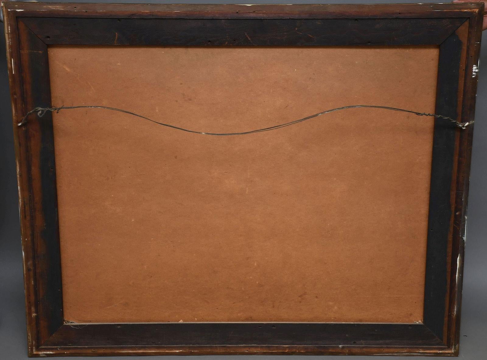 XIXe siècle Miroir en bois doré à palmettes et feuilles de laurier du 19e siècle en vente