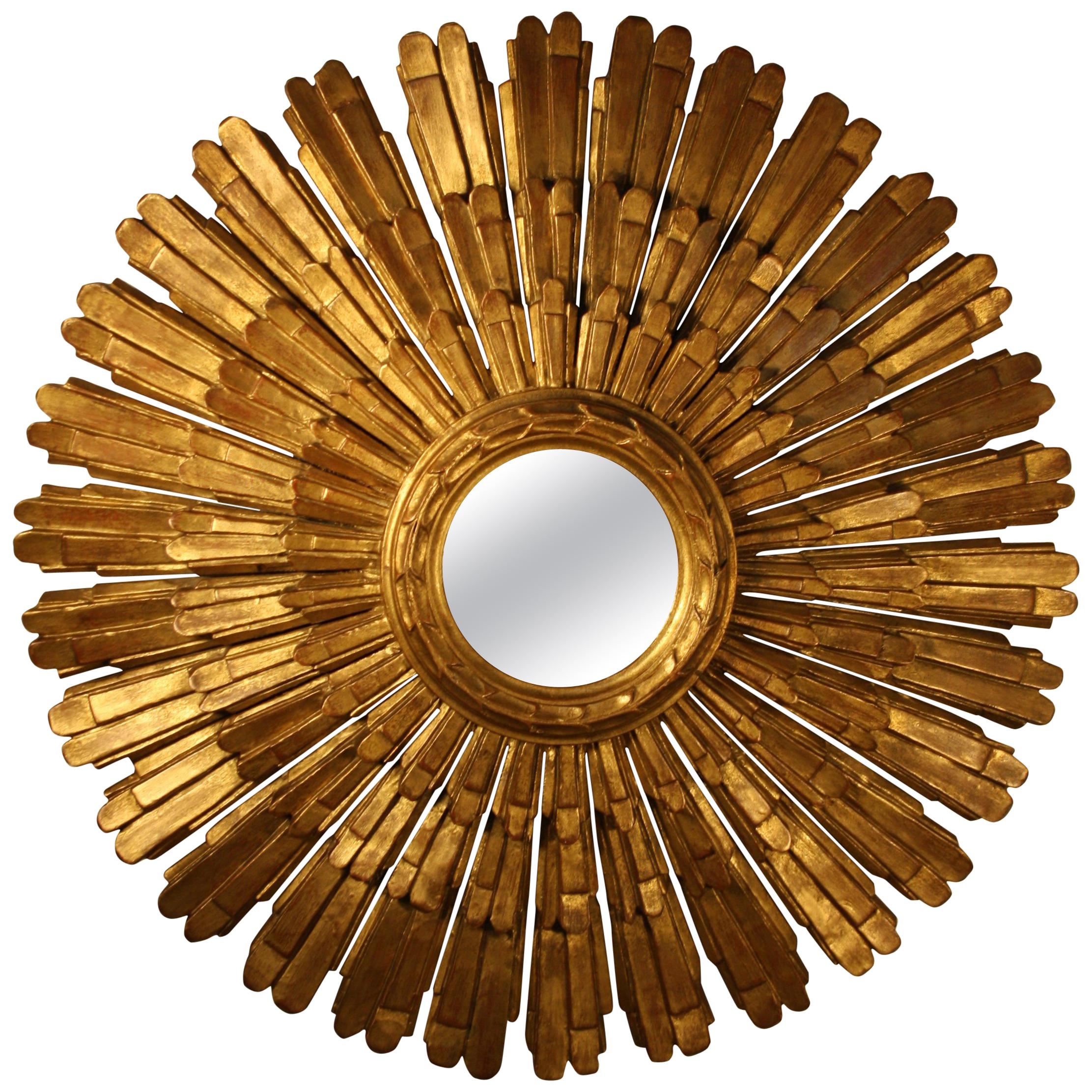 French Giltwood Sunburst Mirror