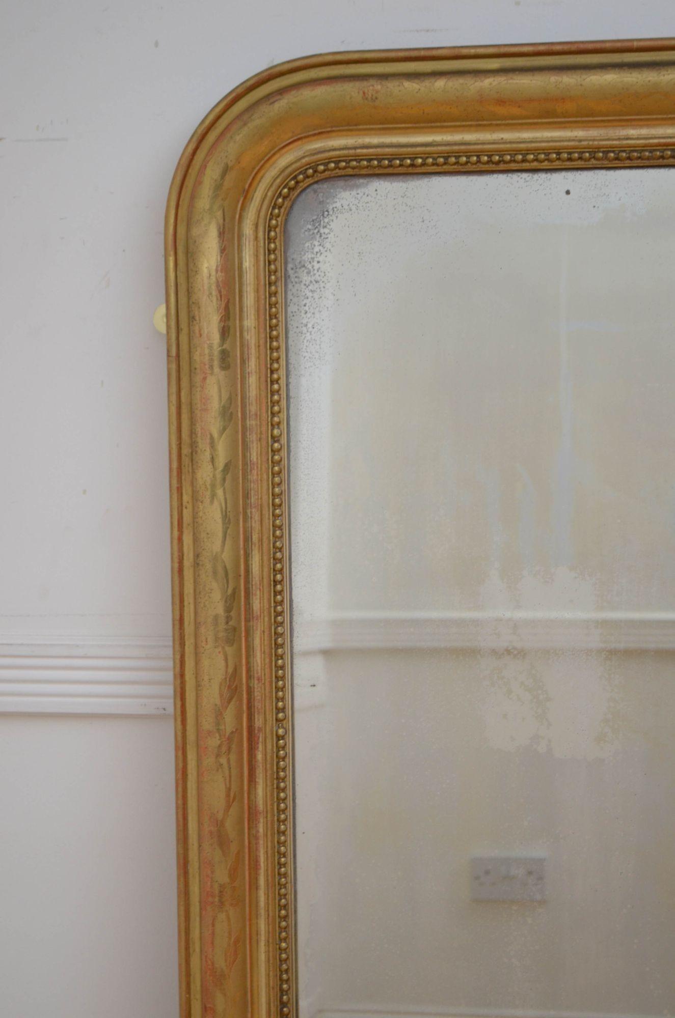French 19th Century Giltwood Wall Mirror H141cm For Sale 2