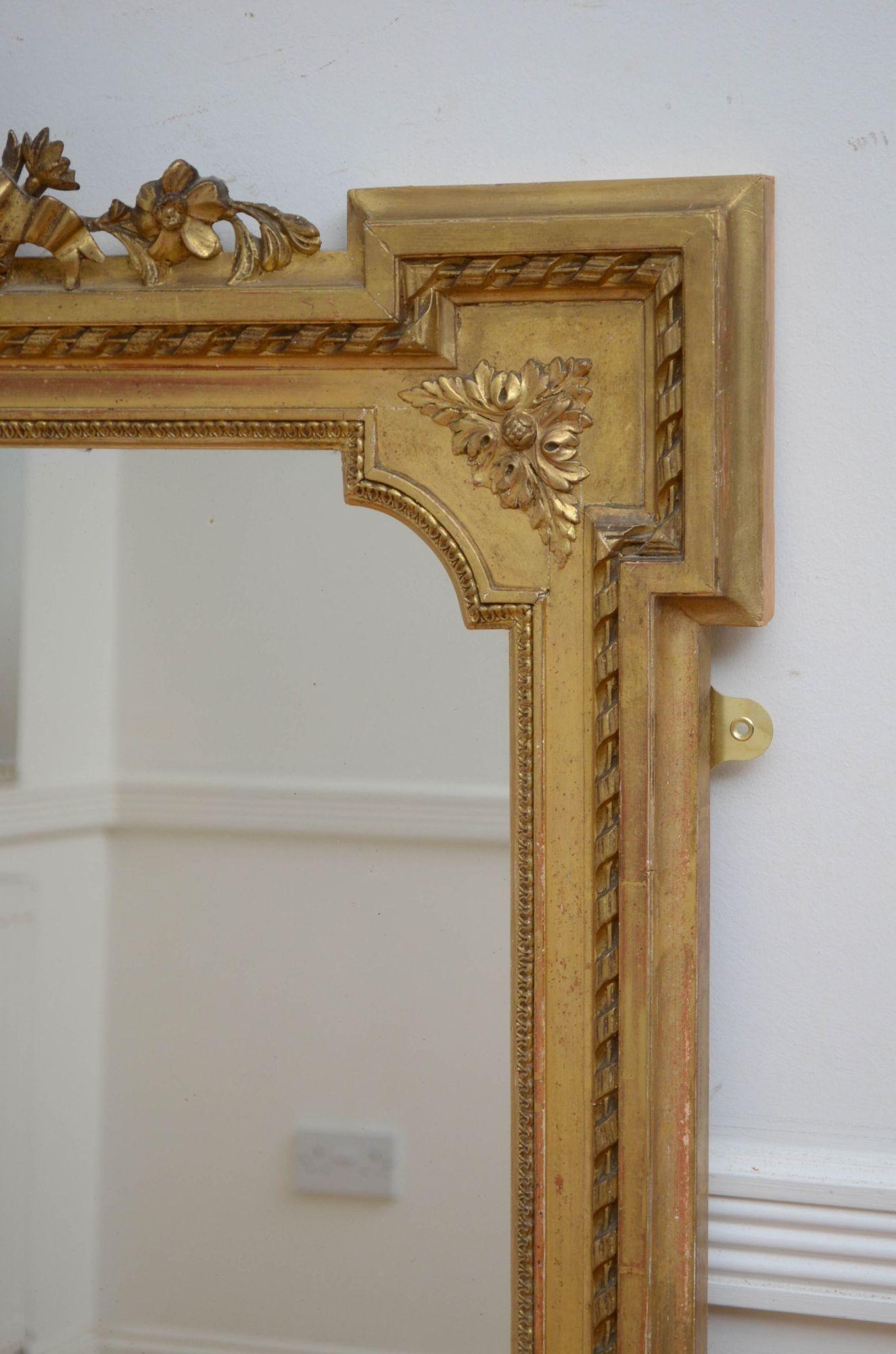French 19th Century Giltwood Wall Mirror 4