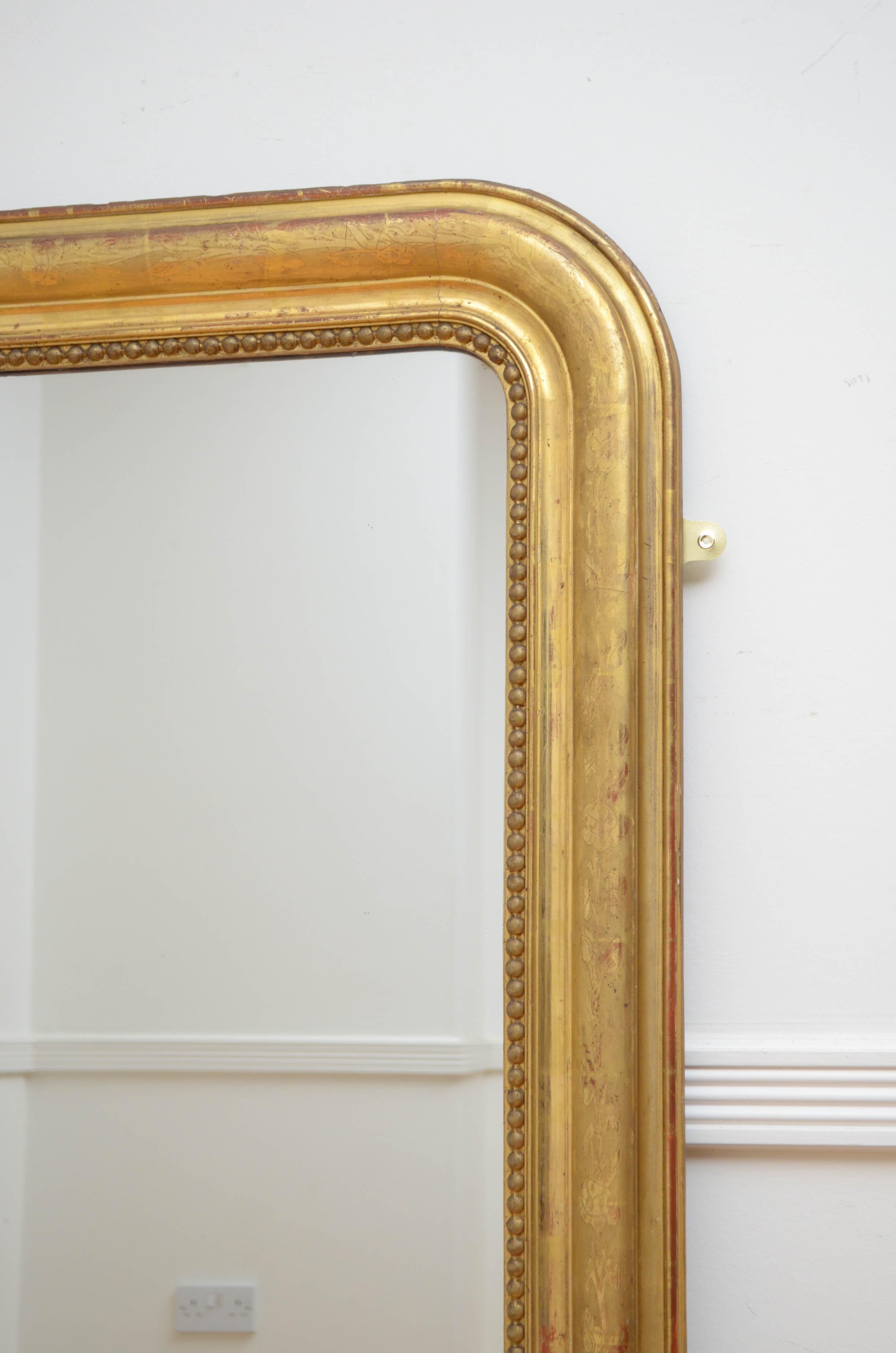 French 19th Century Giltwood Wall Mirror 6