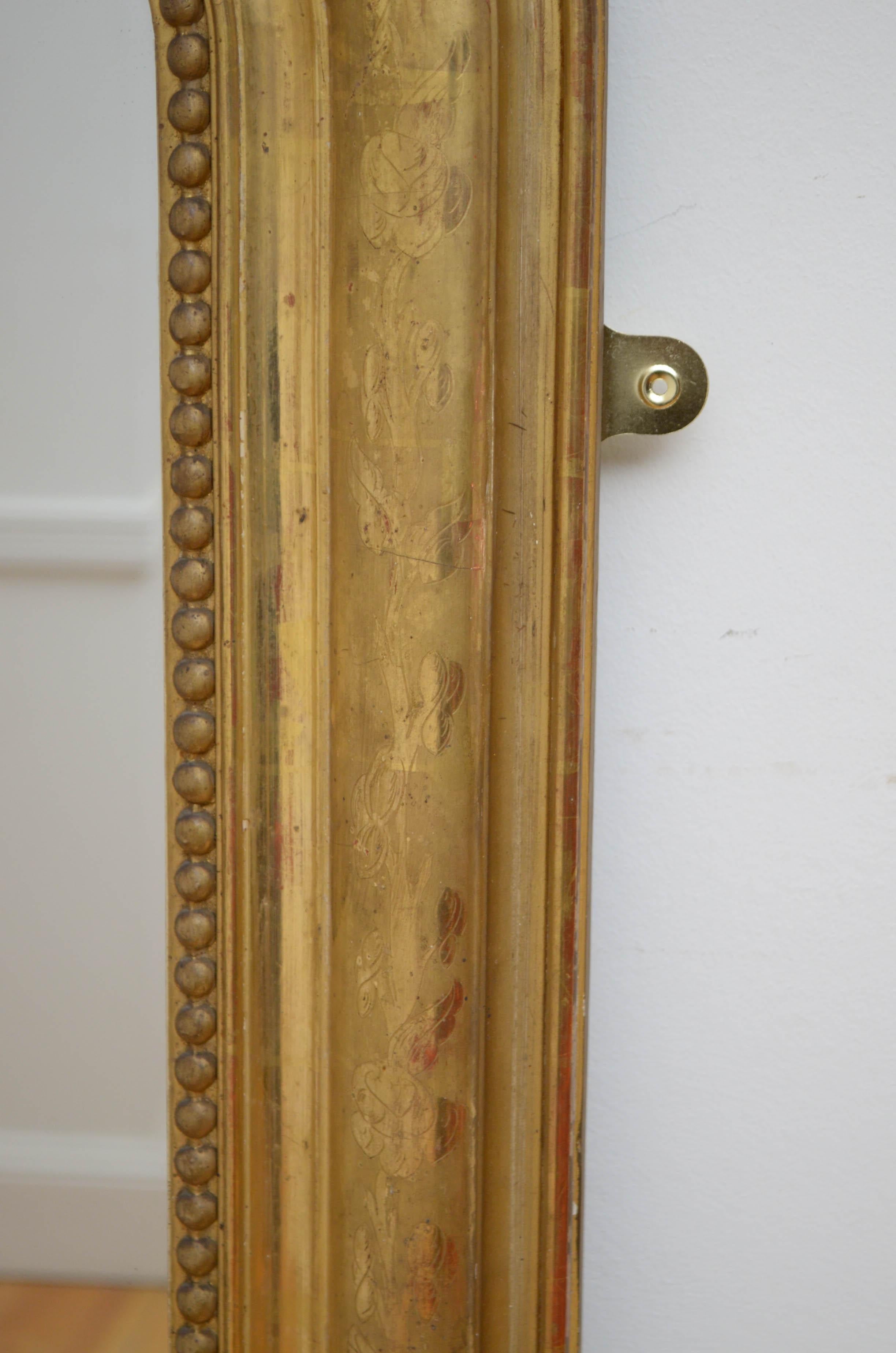 French 19th Century Giltwood Wall Mirror 9
