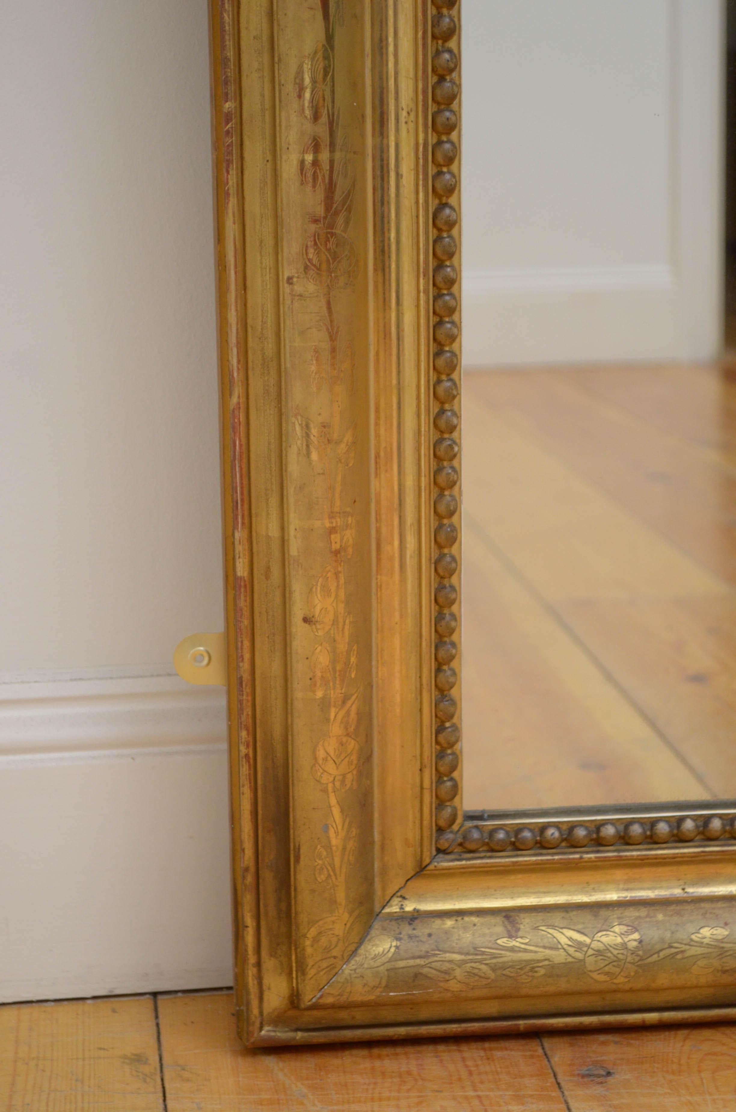 French 19th Century Giltwood Wall Mirror 1