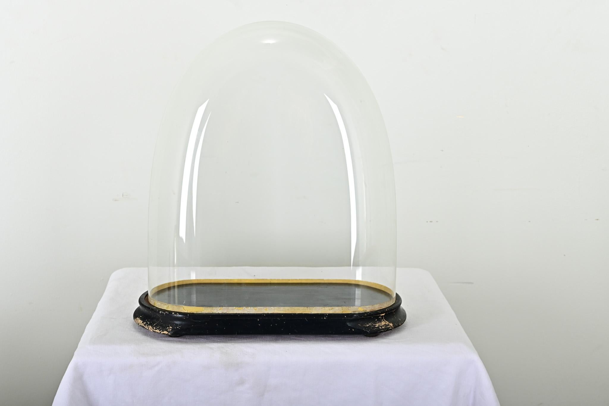 Other French 19th Century Glass Cloche on Pedestal