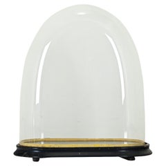 French 19th Century Glass Cloche on Pedestal