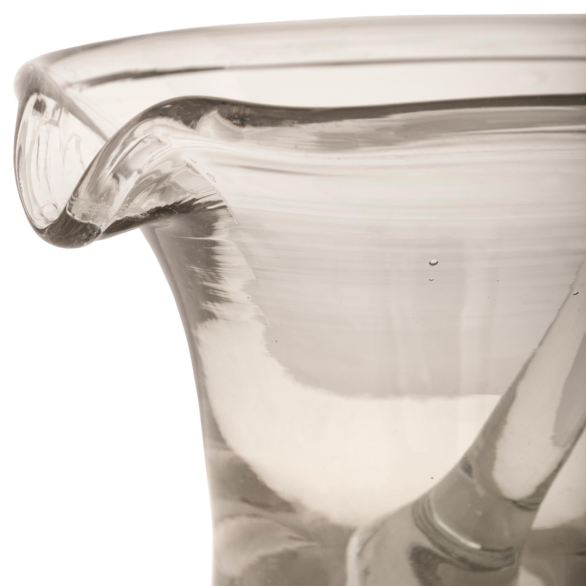 Mortier et pilon en verre français du 19e siècle Bon état - En vente à West Palm Beach, FL