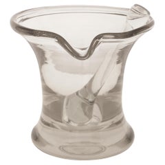 French 19th century Glass mortar and pestle
