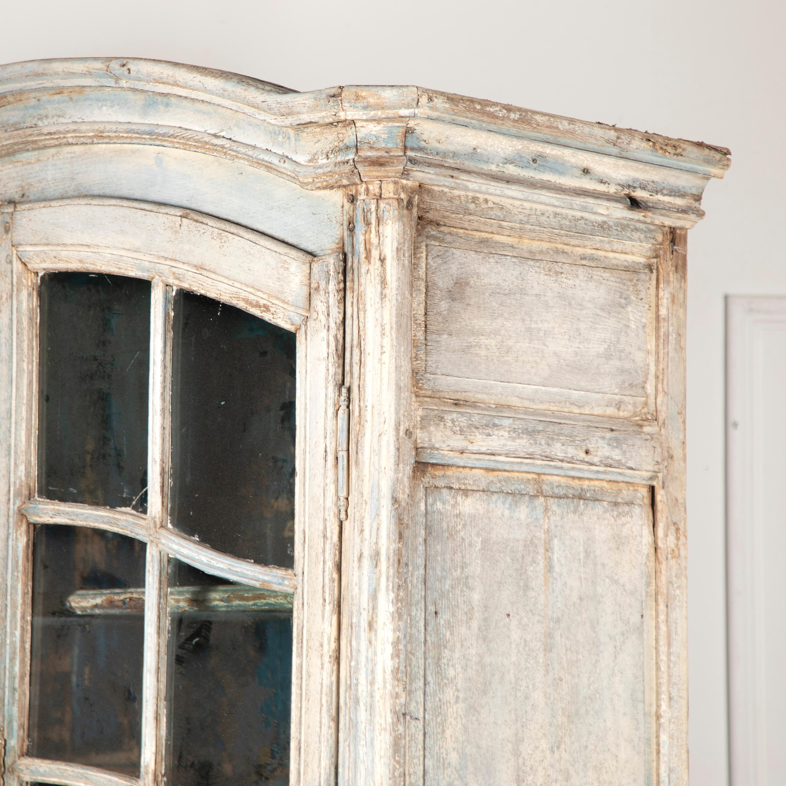 French Provincial French 19th Century Glazed Bookcase For Sale