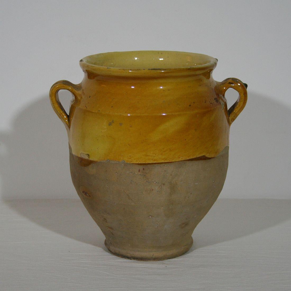 French Provincial French 19th Century Glazed Ceramic Confit Jar