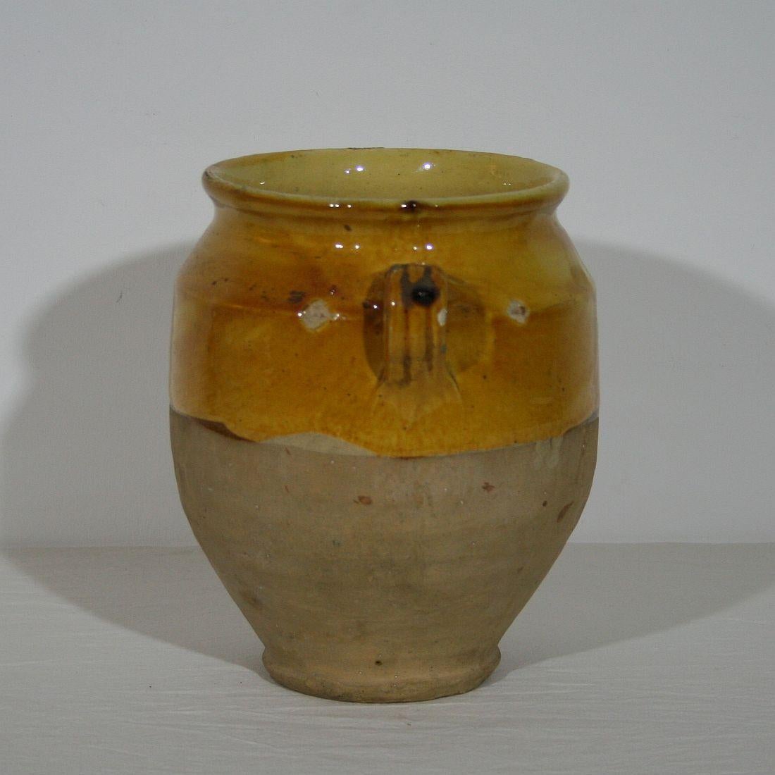 French 19th Century Glazed Ceramic Confit Jar In Good Condition In Buisson, FR