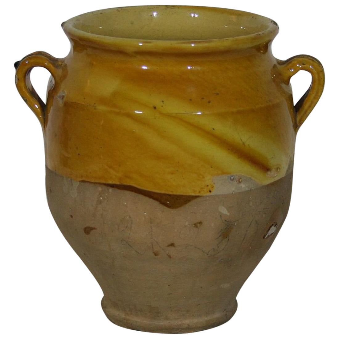 French 19th Century Glazed Ceramic Confit Jar