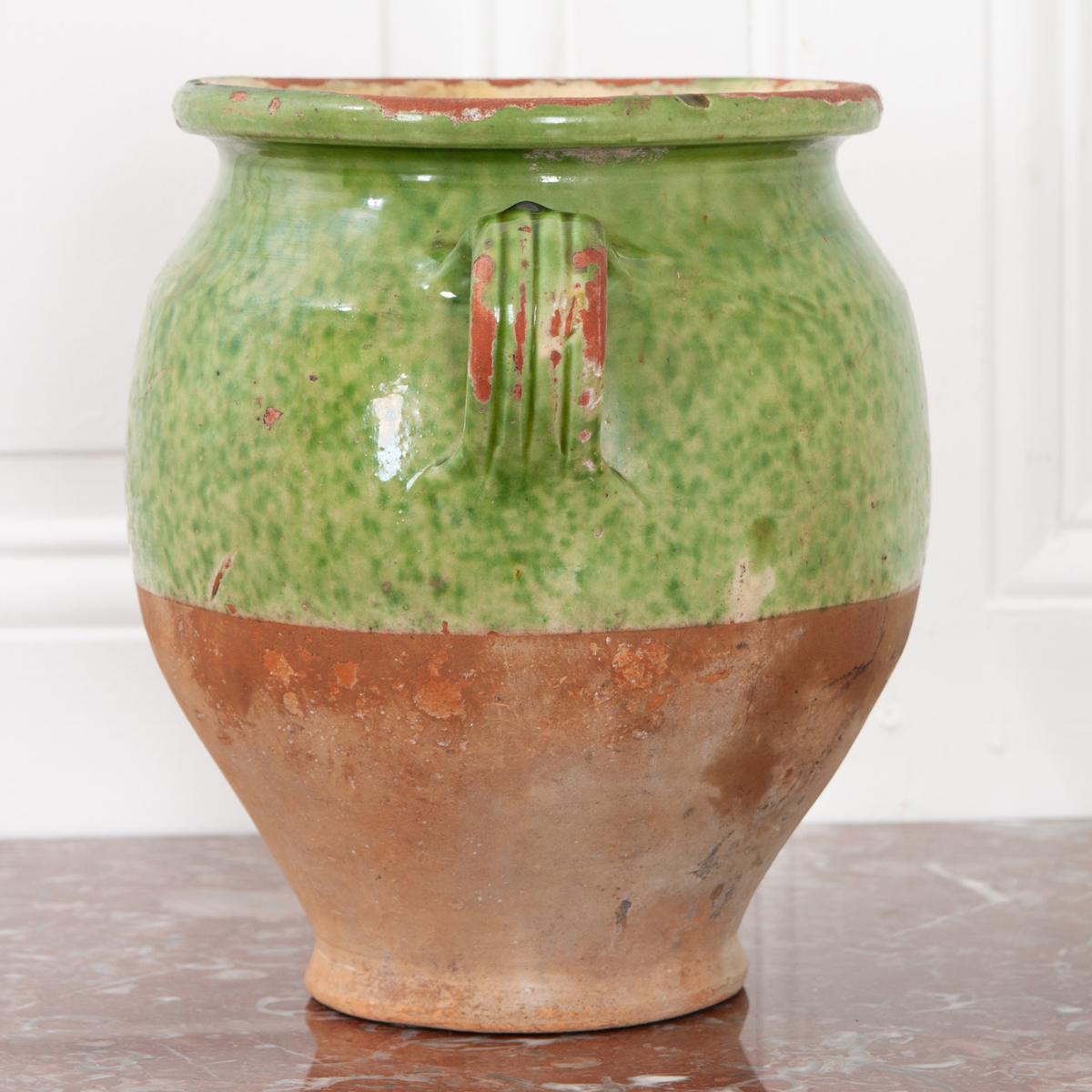 French 19th Century Glazed Confit Jar In Good Condition In Baton Rouge, LA