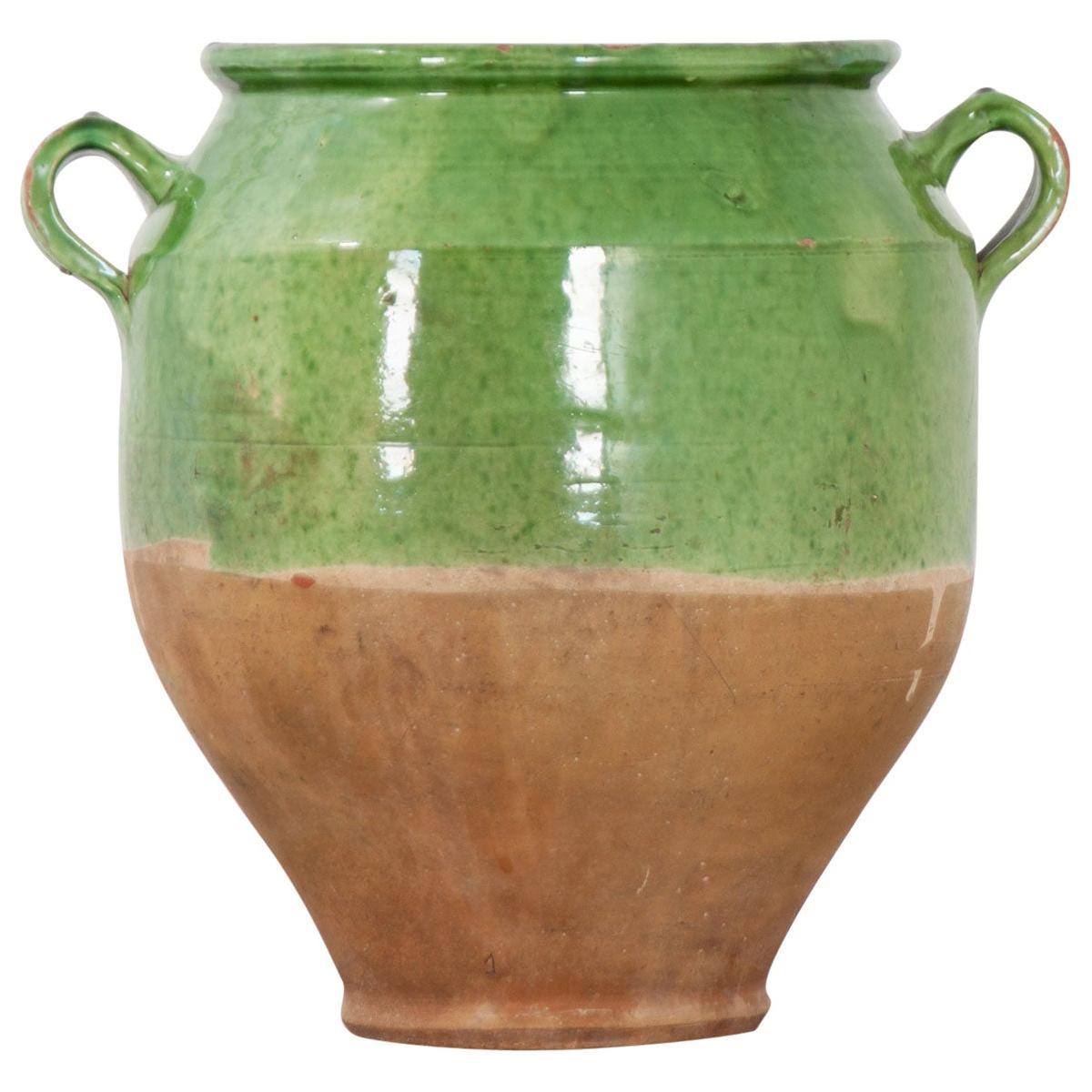 French 19th Century Glazed Confit Jar
